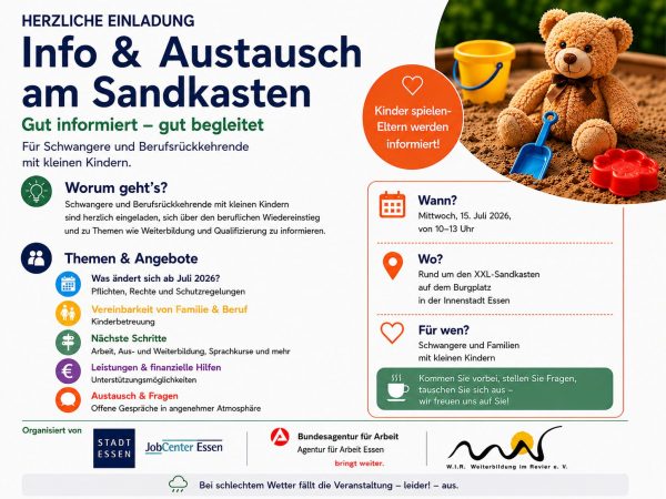 Info & Austausch am Sandkasten